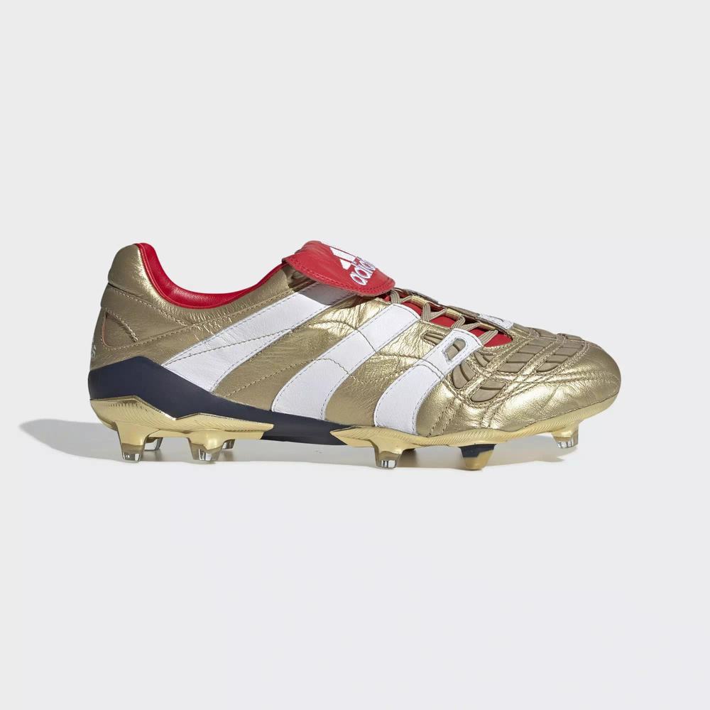 Adidas Predator Accelerator Firm Ground Zinédine Zidane Tacos de Futbol Dorados Para Hombre (MX-8173